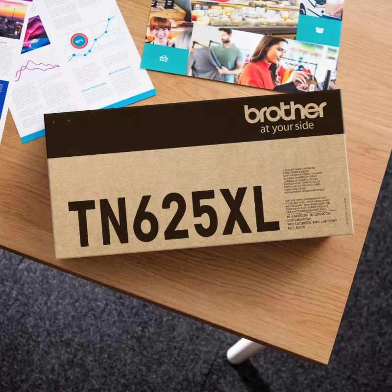 Toner Brother TN-625XLBK — original preto, rendimento 5500 páginas, 1 unid.