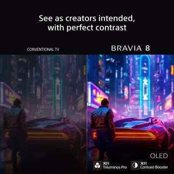 Sony BRAVIA 8 Series 65 polegadas OLED 4K HDR Ecrã com Google TV, incluindo 3 anos PrimeSupport