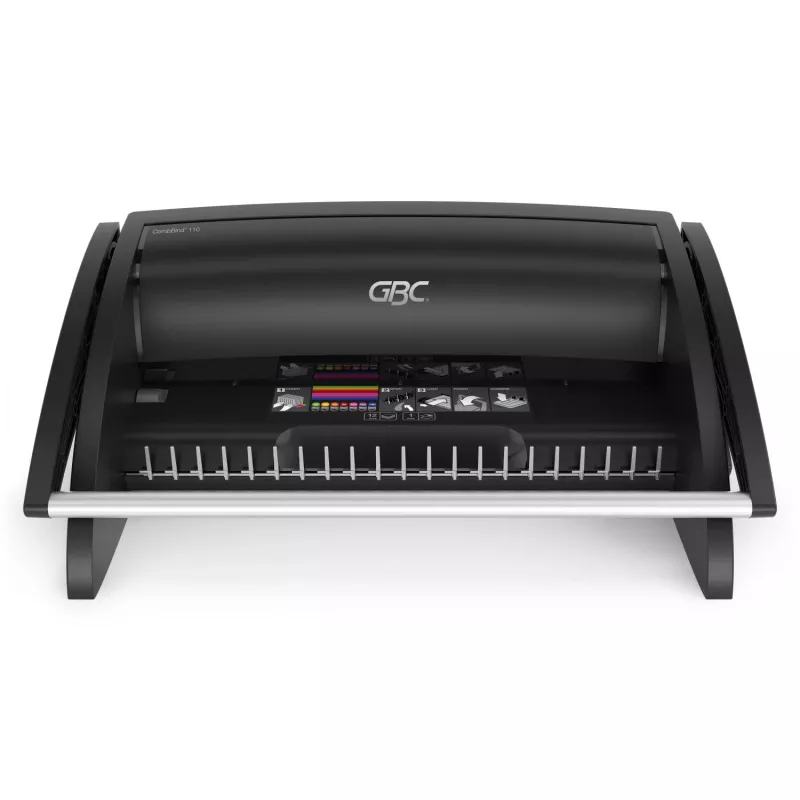 Encadernadora GBC CombBind® C110, encadernadora de pente, manual, 195 folhas, preto