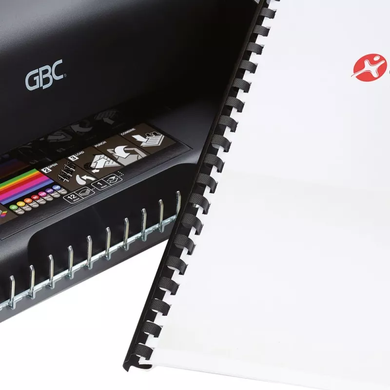 Encadernadora GBC CombBind® C110, encadernadora de pente, manual, 195 folhas, preto