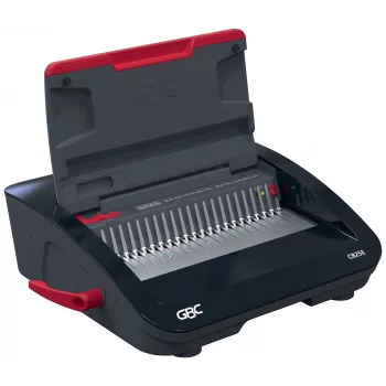 Encadernadora elétrica GBC CombBind® CB25E, encadernadora de pente, elétrica, 390 folhas, preto, vermelho