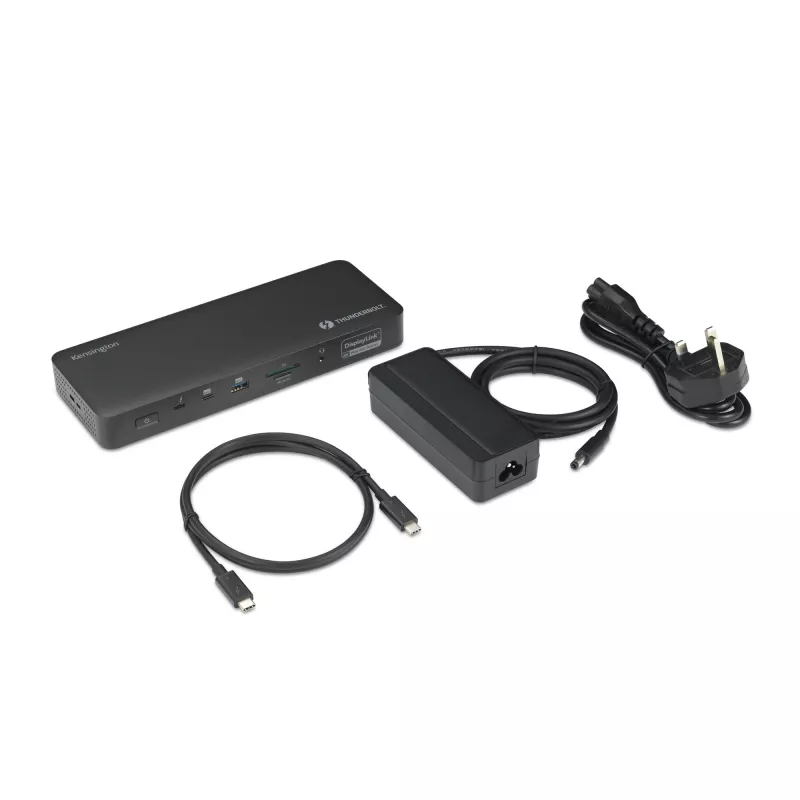 Dock híbrido Kensington SD5920T EQ Thunderbolt 4 Quad 4K com tecnologia DisplayLink