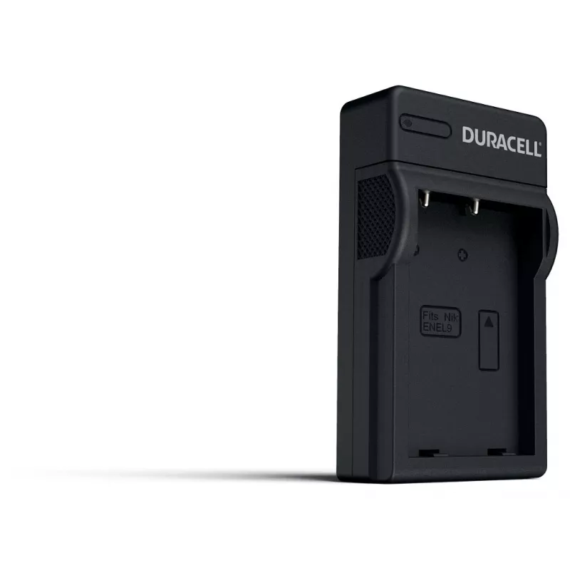 Carregador de bateria de câmara digital Duracell, USB, carregador interior, Nikon EN-EL9, preto, 5 V, 5 V