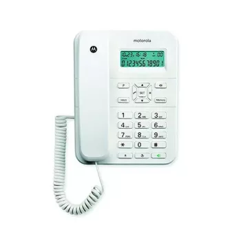 Telefone analógico Motorola CT202 identificação de chamadas branco