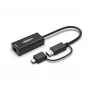 Origin Storage Adaptador USB3.0 ou USB-C (com adaptador USB-C macho para USB3.0 fêmea) para RJ45 Gigabit
