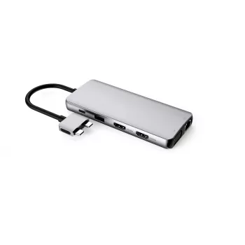 eSTUFF ES623010 Hub de Interfaces USB 3.2 Gen 1 (3.1 Gen 1) Type-C 5000 Mbit/s Alumínio