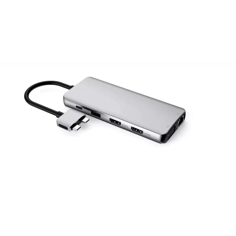 eSTUFF ES623010 Hub de Interfaces USB 3.2 Gen 1 (3.1 Gen 1) Type-C 5000 Mbit/s Alumínio