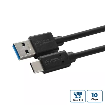 Microconnect USB3.2CA1.5 cabo USB USB 3.2 Gen 1 (3.1 Gen 1) 1,5 m USB A USB C preto