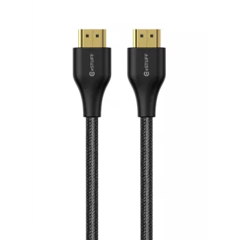 eSTUFF Cabo HDMI 2.1 8K 2m, 2 m, HDMI Type-A (Standard), HDMI Type-A (Standard), 7680 x 4320 píxeis, 3D, preto