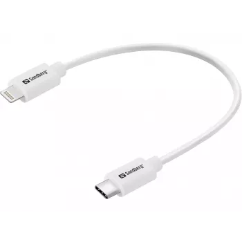 Sandberg USB-C PD para Lightning MFI 0.2M, 0,2 m, Lightning, USB C, ficha, ficha, branco