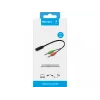 Adaptador de headset Sandberg (móvel) PC, 2 x 3,5 mm, ficha, 3,5 mm, conector fêmea, preto