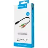 Adaptador de headset Sandberg (móvel) PC, 2 x 3,5 mm, ficha, 3,5 mm, conector fêmea, preto