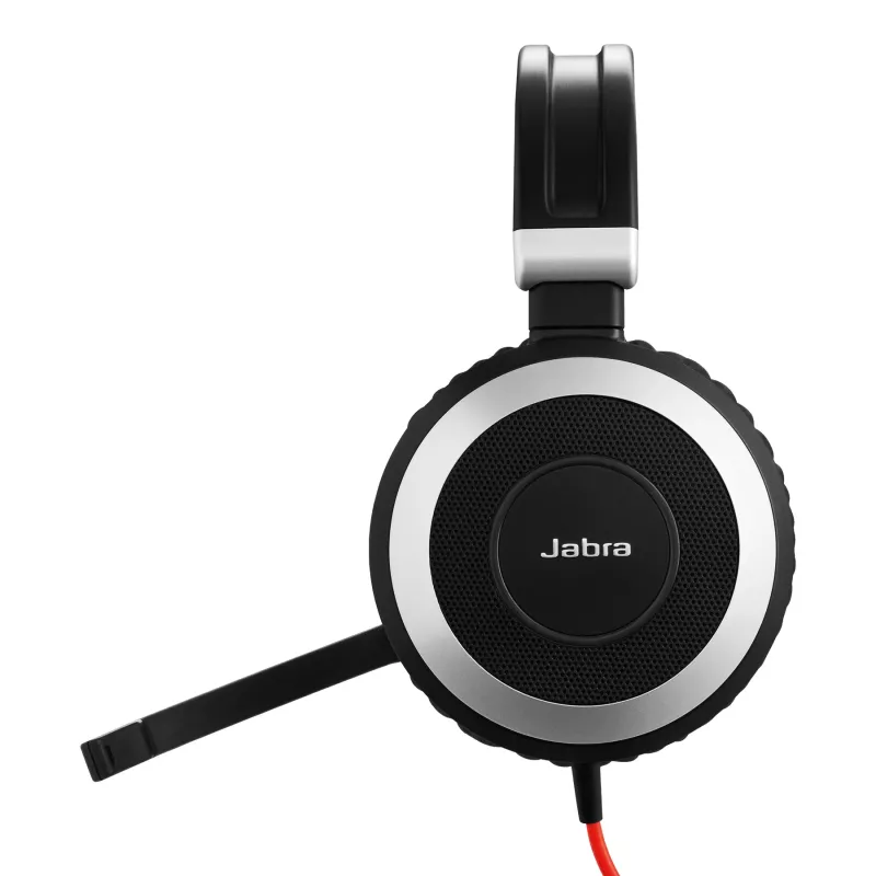Jabra Evolve 80 MS estéreo, com fio, escritório/call center, 646 g, headset, preto