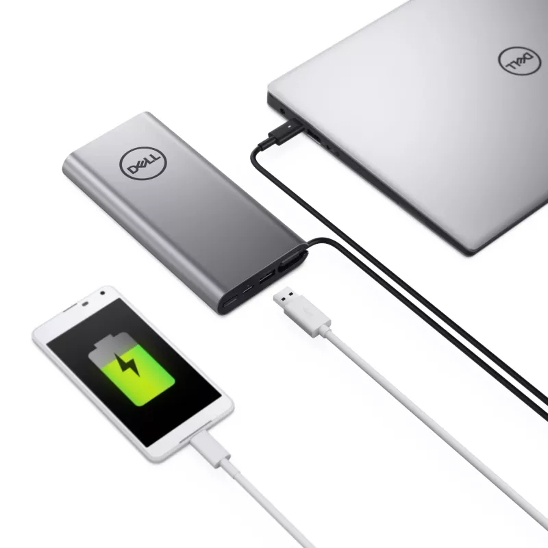 Powerbank portátil Dell PW7018LC iões de lítio 1x saída USB-A prateado