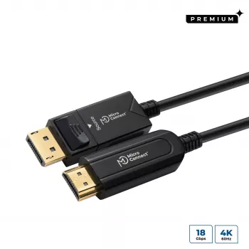 Microconnect DP-HDMI-2000V1.4OP cabo adaptador de vídeo 20 m DisplayPort HDMI Type-A (Standard) preto