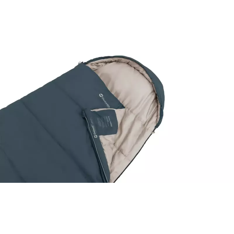 Saco de dormir Outwell 230478 semirretangular poliéster 2250×850 mm, 1,8 kg, azul