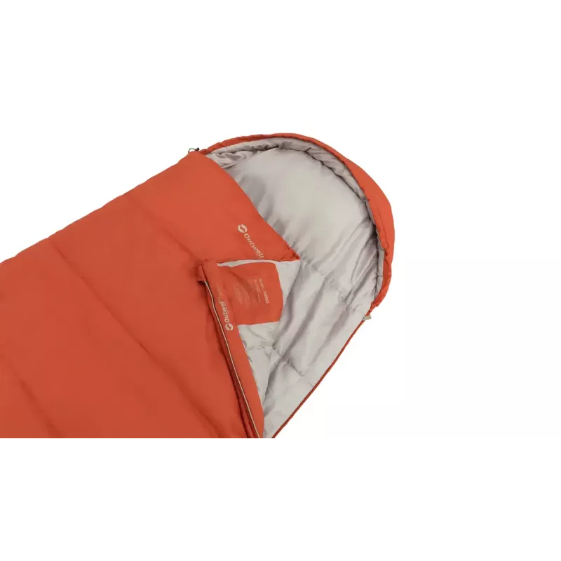 Saco de dormir Outwell 230477 adulto semirretangular poliéster 2250×850 mm 1,8 kg laranja