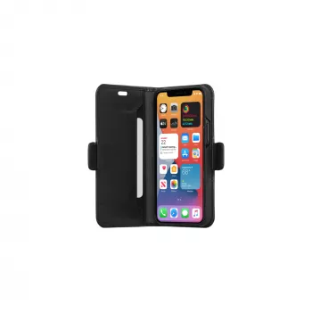 Carteira com capa dbramante1928 Copenhagen fina iPhone 12 mini preto