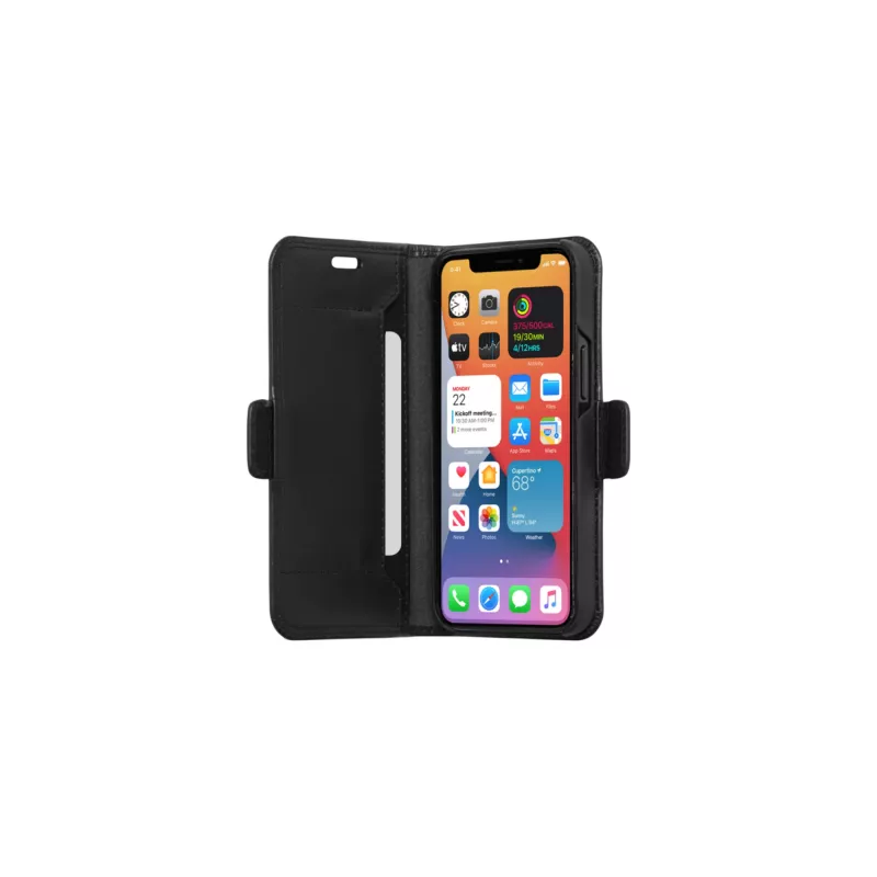 Carteira com capa dbramante1928 Copenhagen fina iPhone 12 mini preto