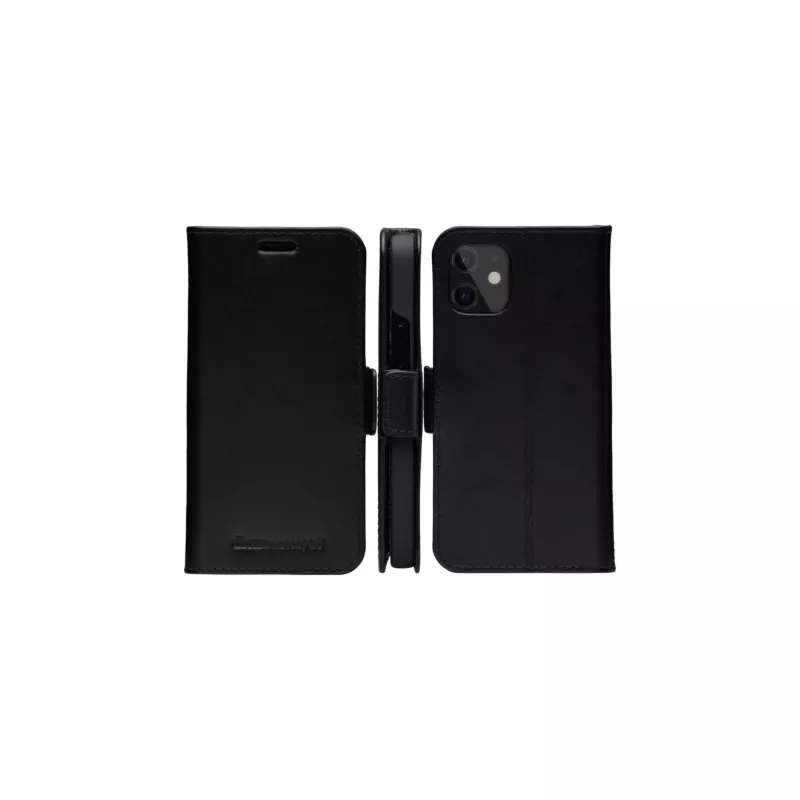 Carteira com capa dbramante1928 Copenhagen fina iPhone 12 mini preto