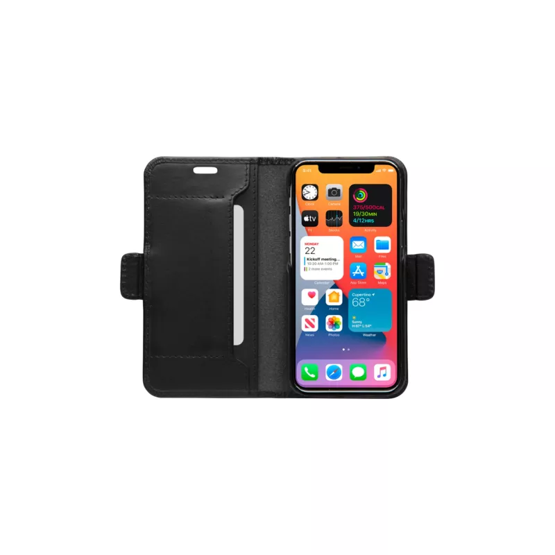 Carteira com capa dbramante1928 Copenhagen fina iPhone 12 mini preto