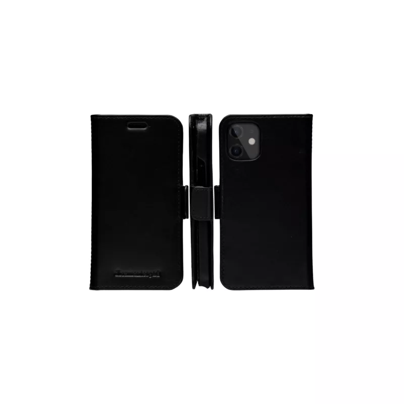 Carteira com capa dbramante1928 Lynge para iPhone 12 mini 5,4 polegadas – preto, 3 compartimentos para cartões