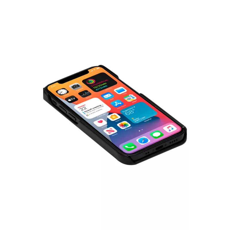 Carteira com capa dbramante1928 Lynge para iPhone 12 mini 5,4 polegadas – preto, 3 compartimentos para cartões