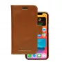 Carteira com capa dbramante1928 Lynge para iPhone 12 mini (5,4 polegadas) – tan, 3 compartimentos para cartões, suporte de mesa