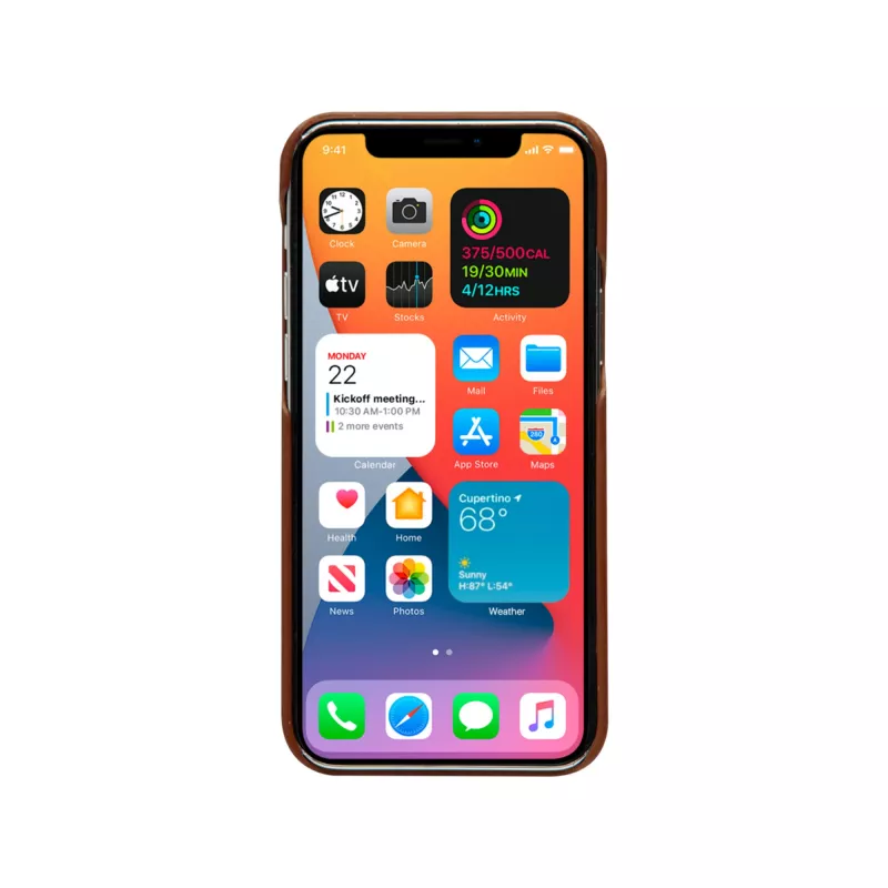 Carteira com capa dbramante1928 Lynge para iPhone 12 mini (5,4 polegadas) – tan, 3 compartimentos para cartões, suporte de mesa