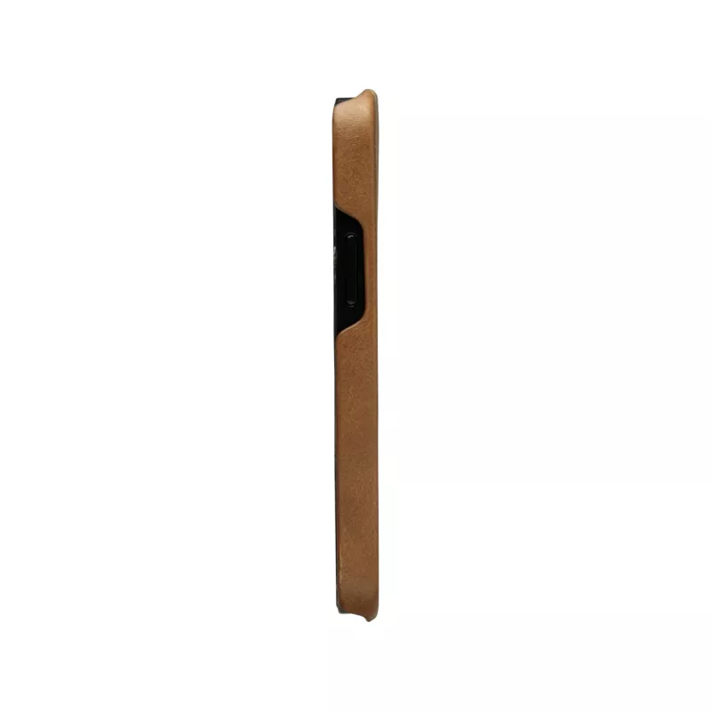 Carteira com capa dbramante1928 Lynge para iPhone 12 mini (5,4 polegadas) – tan, 3 compartimentos para cartões, suporte de mesa