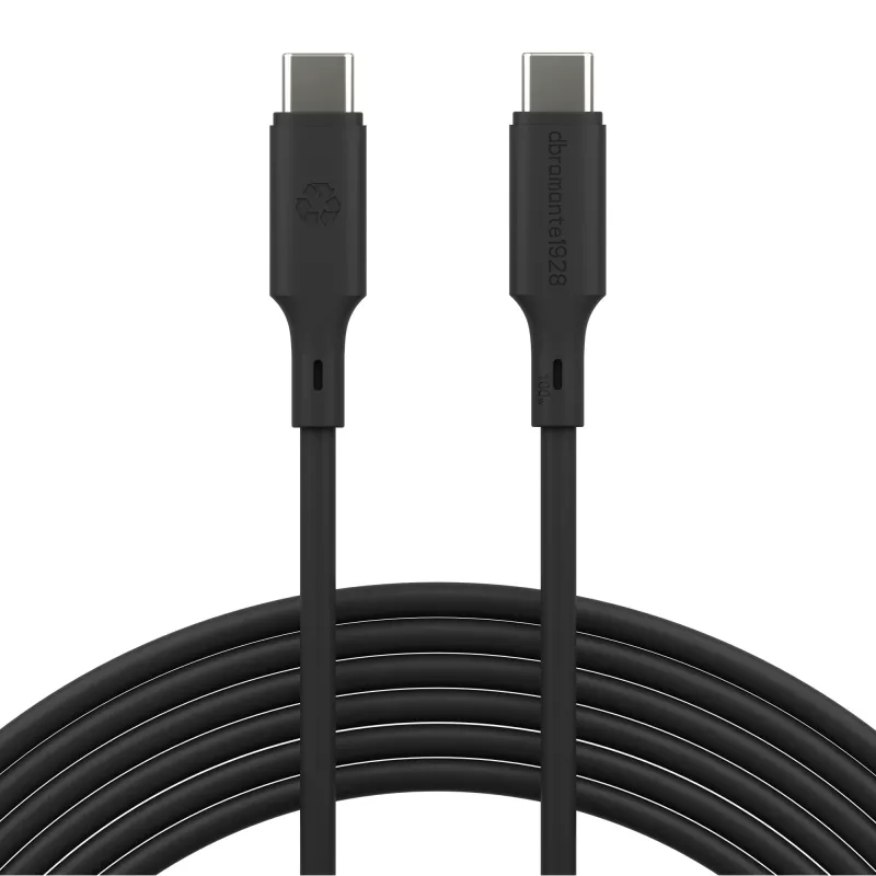 dbramante1928 Bulk - IT - Cabo - 3m USB-C/USB-C 100W - Preto, 3 m, USB C, USB C, USB 2.0, 0,48 Gbit/s, Preto