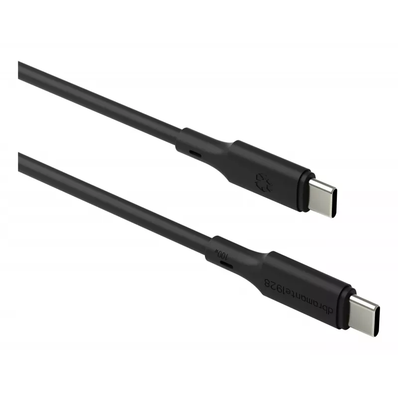 dbramante1928 Bulk - IT - Cabo - 3m USB-C/USB-C 100W - Preto, 3 m, USB C, USB C, USB 2.0, 0,48 Gbit/s, Preto