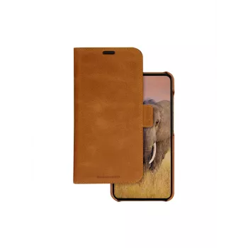 Capa com carteira dbramante1928 Galaxy S24 Tan 3 compartimentos para cartões