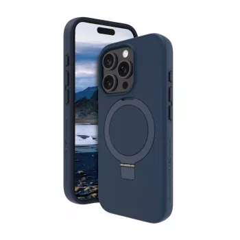 dbramante1928 Iceland Ultra D3O Capa traseira MagSafe com suporte, iPhone 16 Pro Max, azul
