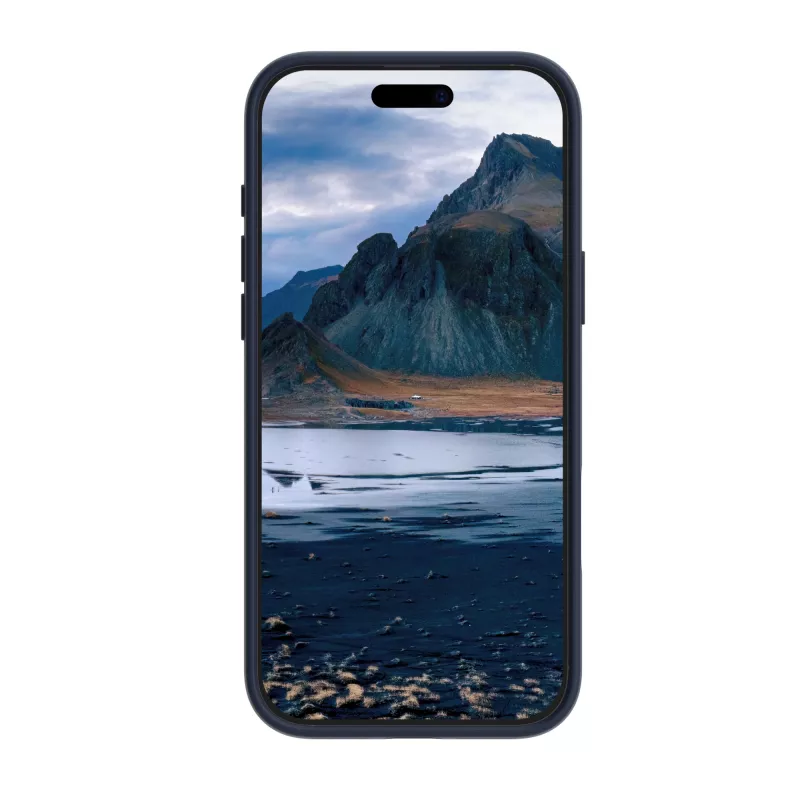 dbramante1928 Iceland Ultra D3O Capa traseira MagSafe com suporte, iPhone 16 Pro Max, azul