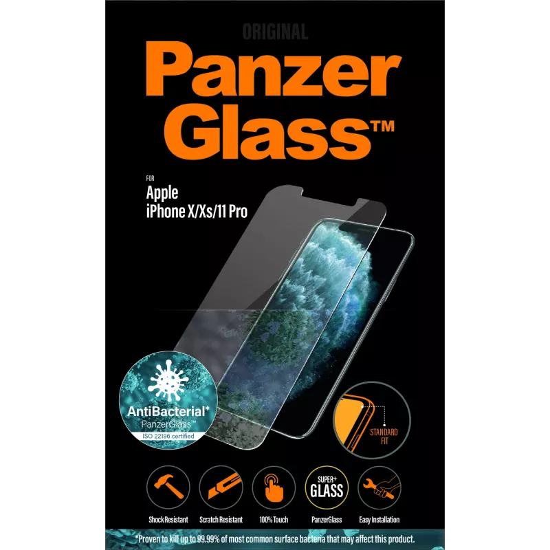 PanzerGlass® Proteção de ecrã iPhone 11 Pro | Xs | X | Standard Fit