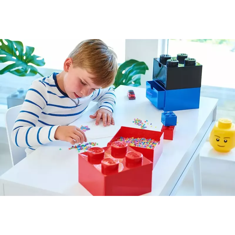Caixa de arrumação com gaveta para secretária Room Copenhagen 40201735 branco — organizador compatível com LEGO