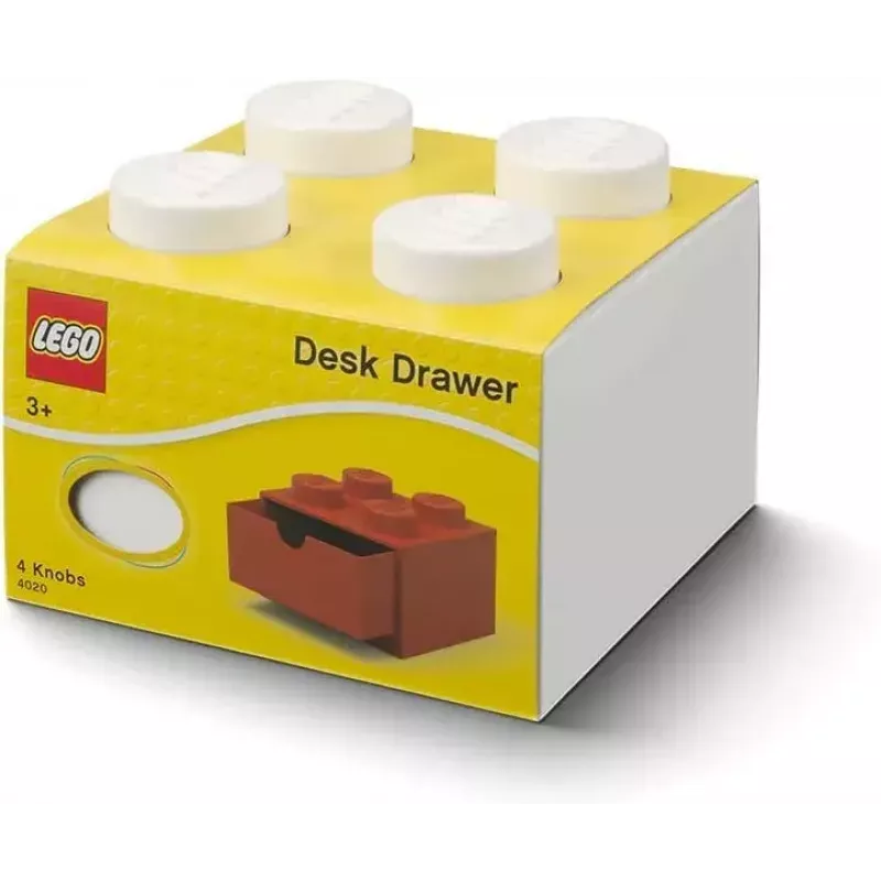 Caixa de arrumação com gaveta para secretária Room Copenhagen 40201735 branco — organizador compatível com LEGO