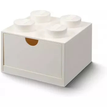 Caixa de arrumação com gaveta para secretária Room Copenhagen 40201735 branco — organizador compatível com LEGO