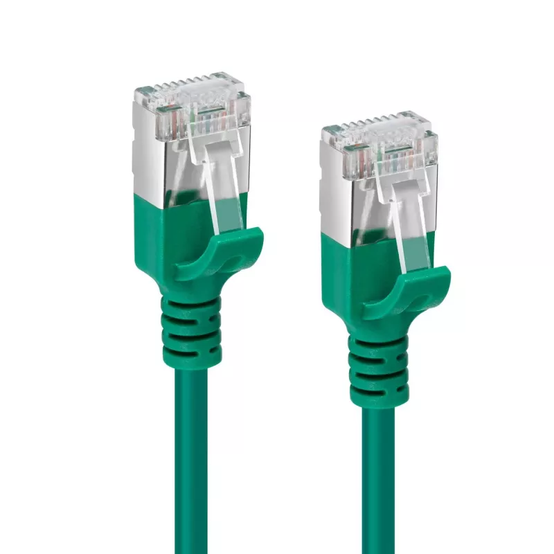 Cabo de rede Microconnect V-FTP6A015G-schlank verde 1,5 m Cat6a U/FTP (STP)