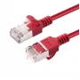 Cabo de rede Microconnect V-FTP6A005R-schlank vermelho 0,5 m Cat6a U/FTP (STP)