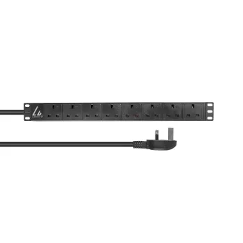 Unidade de distribuição de energia (PDU) Lanview LVR-3MUK-SPD-UK8 8 saídas AC 1,4U preta