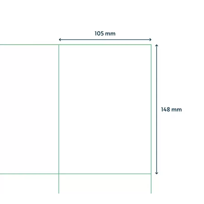 Etiquetas de impressão Capture A4LABEL-105X148 para impressoras A4