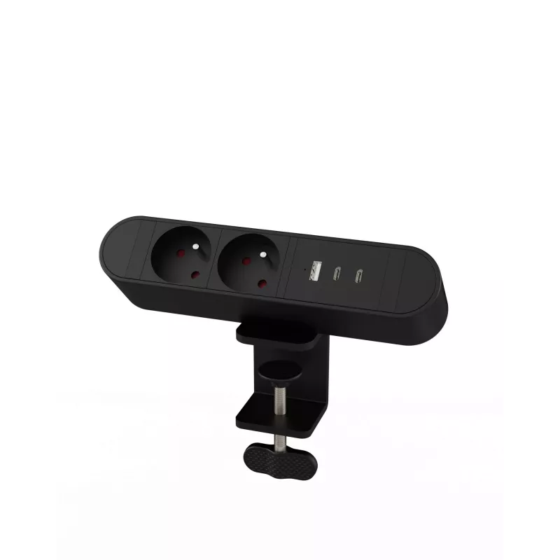 Tomada múltipla de secretária MicroConnect MC-MDPS-FR2-30W, 2 saídas, 30W