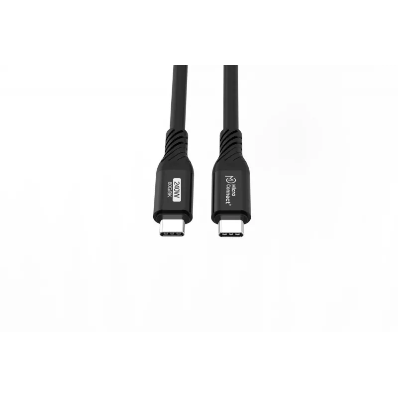 Cabo USB Microconnect USB4CC1-240W-80GBPS USB4 Gen 3x2 1 m USB C preto
