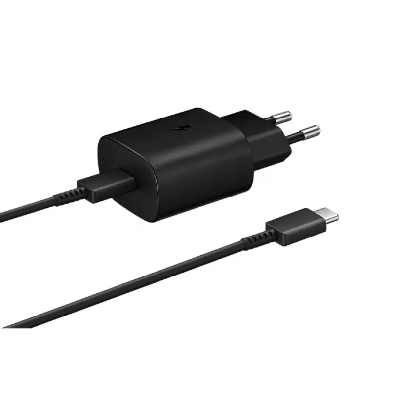 Fonte de alimentação/carregador Samsung EP-TA800NBEG Interior/exterior 25 W Preto
