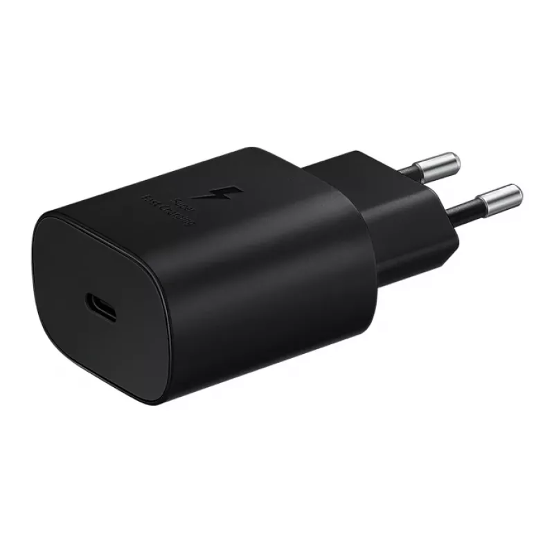 Fonte de alimentação/carregador Samsung EP-TA800NBEG Interior/exterior 25 W Preto