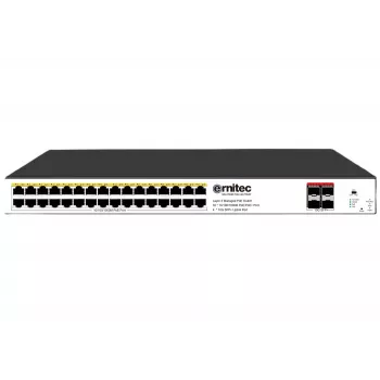 Switch de rede ERNITEC ELECTRA-M232-1GB-460W — portas 1 Gb, orçamento de 460 W, switch gerido