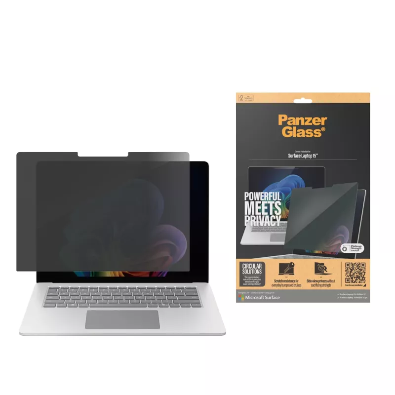 PanzerGlass ® protetor de ecrã com privacidade Microsoft Surface Laptop 7th Edition 15'' | Ultra-Wide Fit