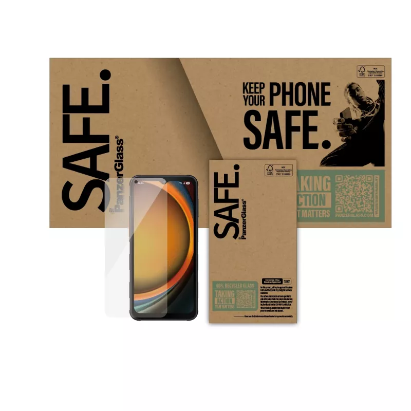 PanzerGlass SAFE. by ® protetor de ecrã Samsung Galaxy Xcover7 Pro | Xcover7 | Xcover6 Pro | Ultra-Wide Fit | Bulk